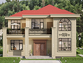 12×10米 占地120平方兩層簡歐小別墅